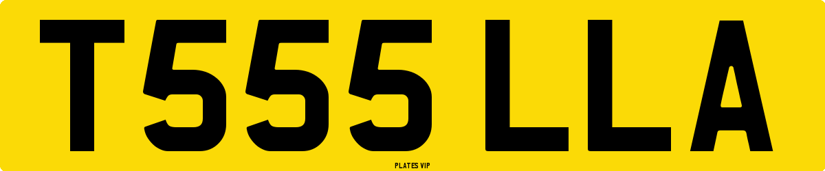 T555 LLA Number Plate