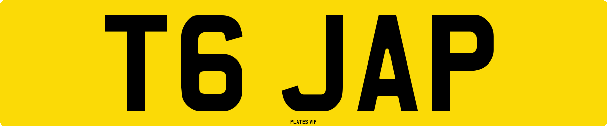 T6 JAP Number Plate