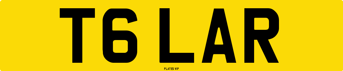 T6 LAR Number Plate