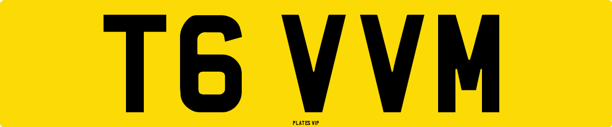 T6 VVM Number Plate
