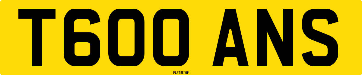 T600 ANS Number Plate