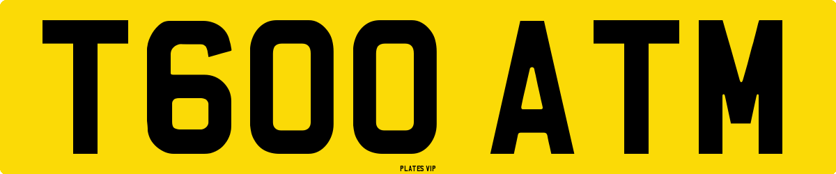 T600 ATM Number Plate
