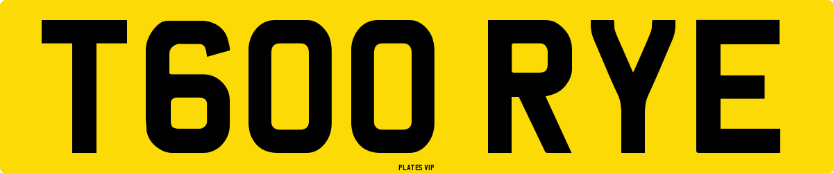 T600 RYE Number Plate