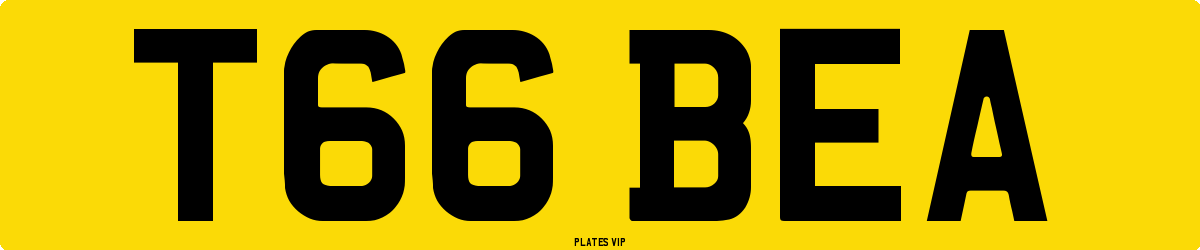 T66 BEA Number Plate