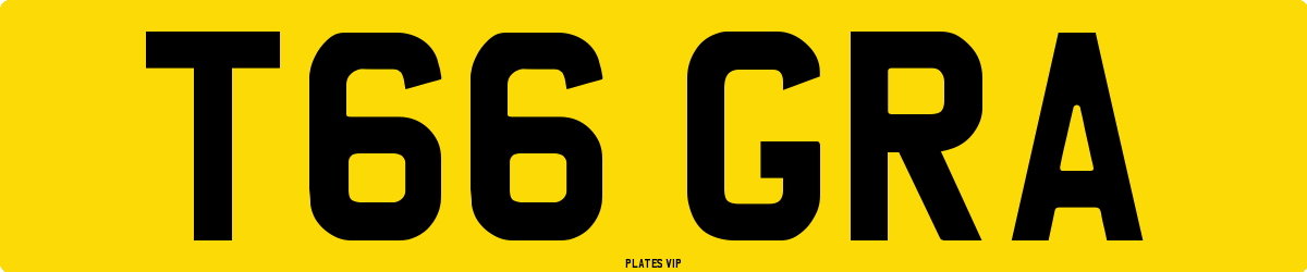 T66 GRA Number Plate