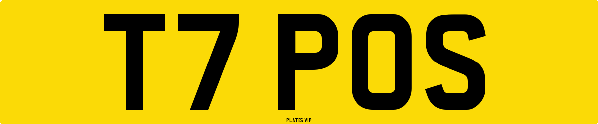 T7 POS Number Plate