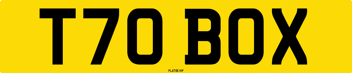 T70 BOX Number Plate