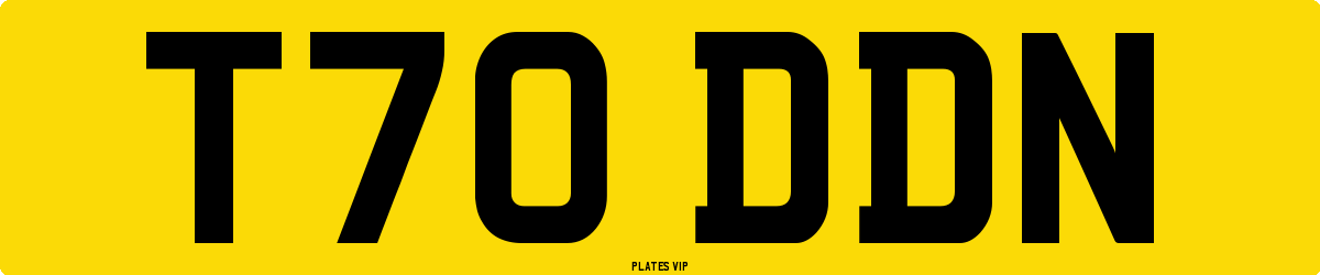 T70 DDN Number Plate
