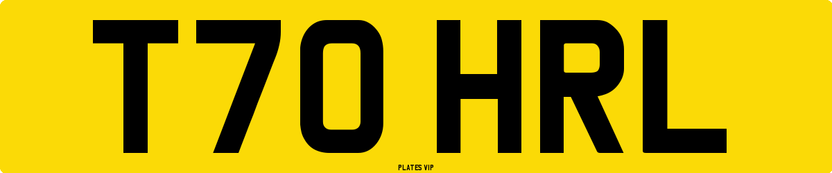 T70 HRL Number Plate
