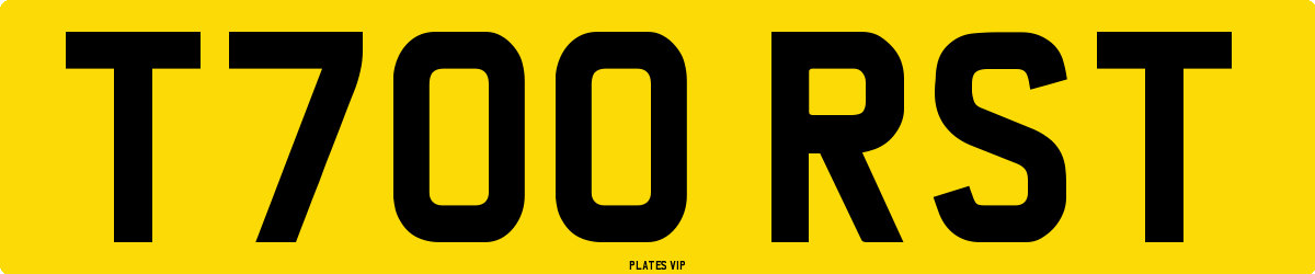 T700 RST Number Plate