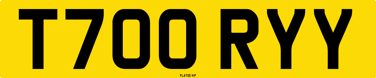 T700 RYY Number Plate