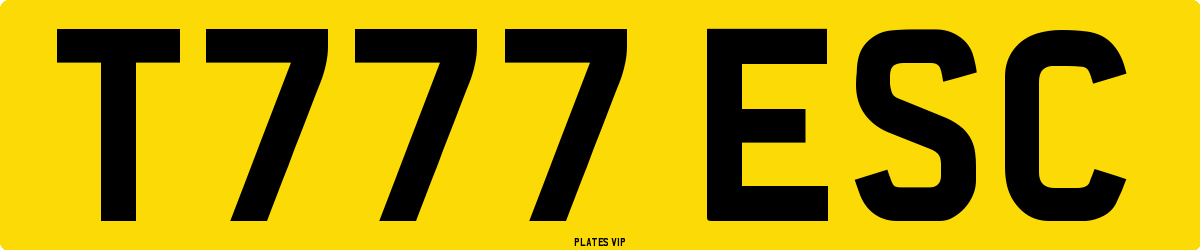 T777 ESC Number Plate