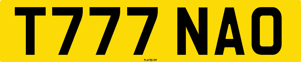 T777 NAO Number Plate