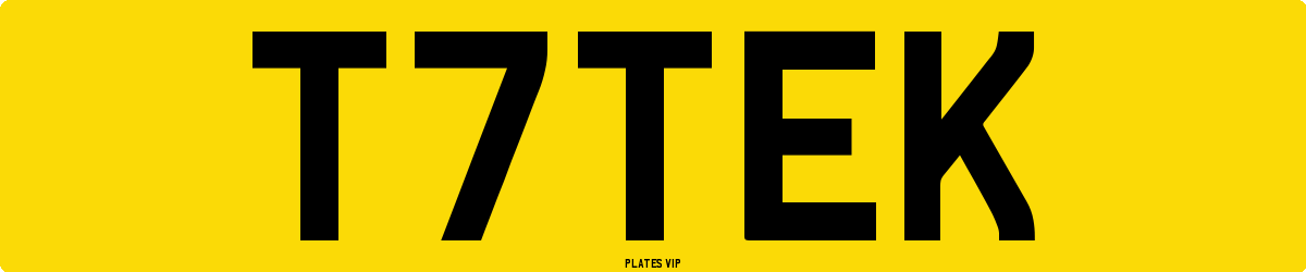 T7TEK Number Plate