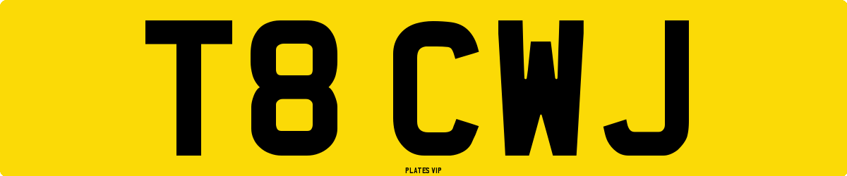 T8 CWJ Number Plate