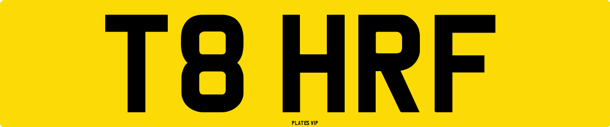 T8 HRF Number Plate