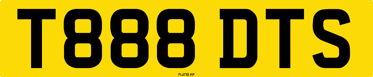 T888 DTS Number Plate