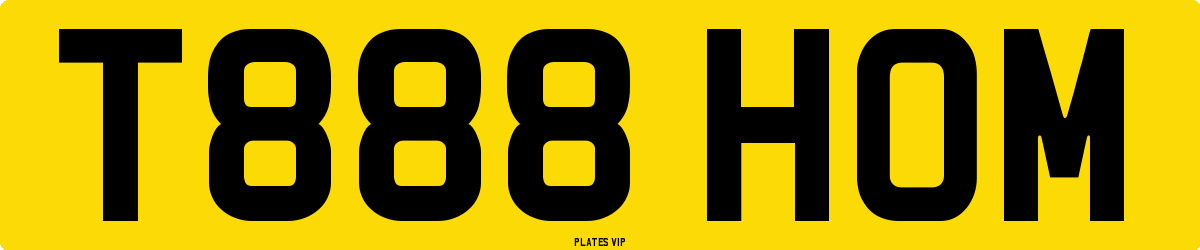 T888 HOM Number Plate
