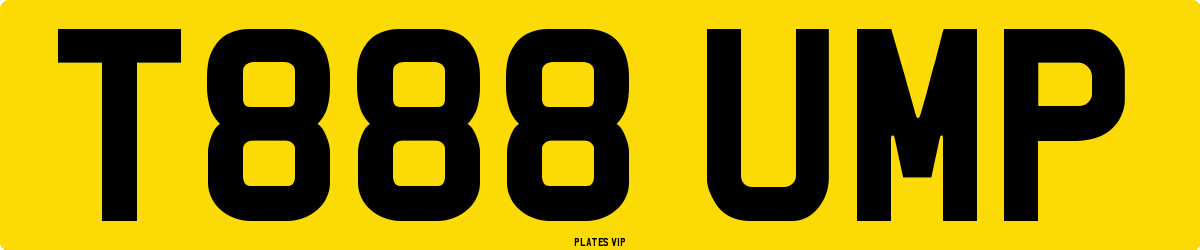 T888 UMP Number Plate