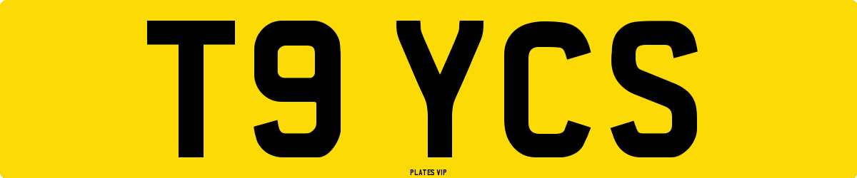 T9 YCS Number Plate