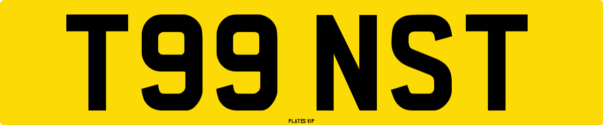 T99 NST Number Plate