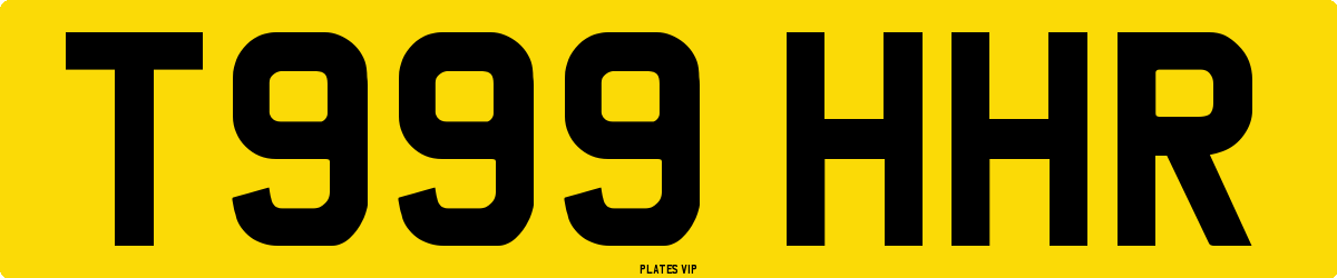 T999 HHR Number Plate