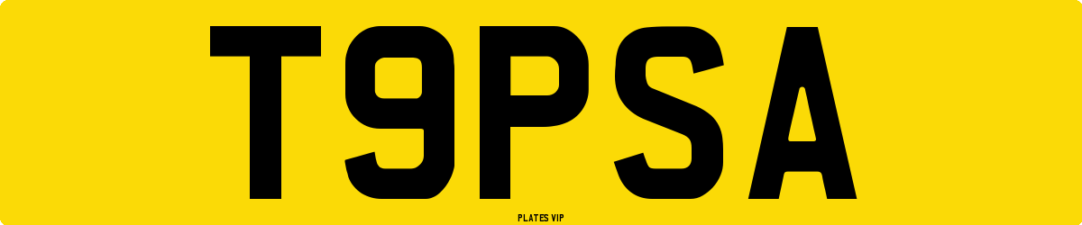 T9PSA Number Plate