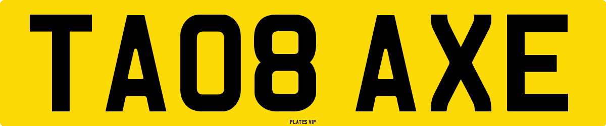 TA08 AXE Number Plate