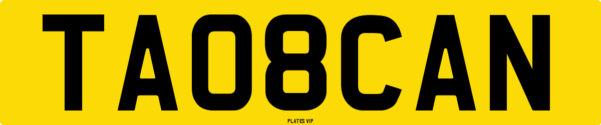 TA08CAN Number Plate