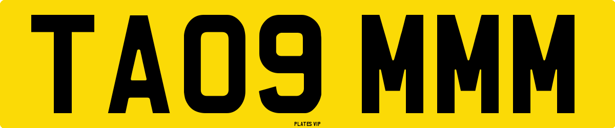 TA09 MMM Number Plate