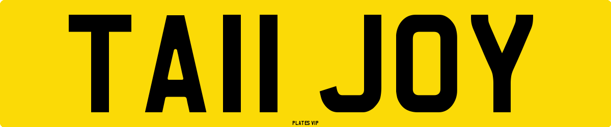 TA11 JOY Number Plate