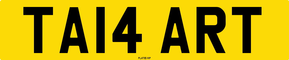 TA14 ART Number Plate