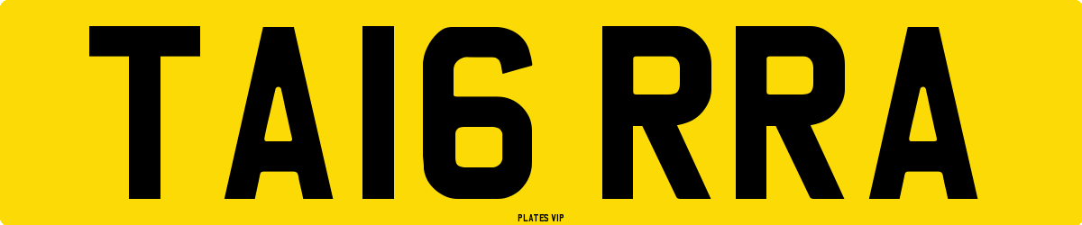 TA16 RRA Number Plate