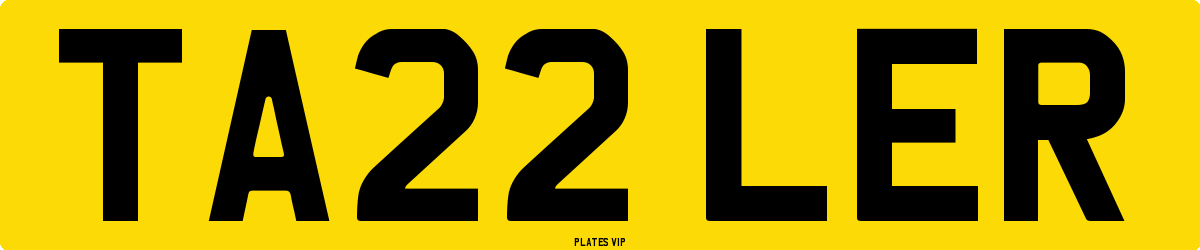 TA22 LER Number Plate