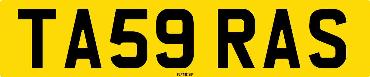 TA59 RAS Number Plate