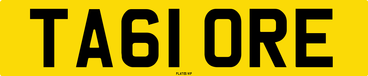 TA61 ORE Number Plate