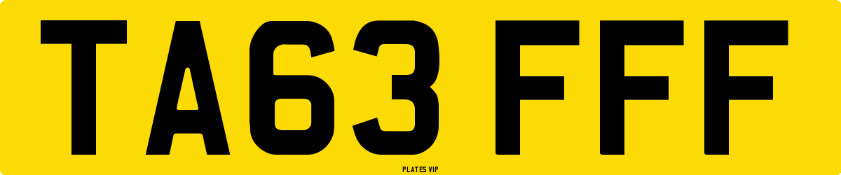 TA63 FFF Number Plate