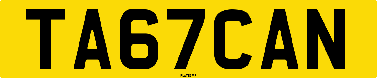 TA67CAN Number Plate