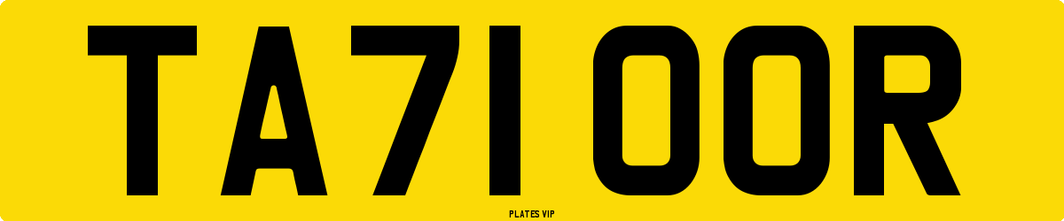 TA71 OOR Number Plate