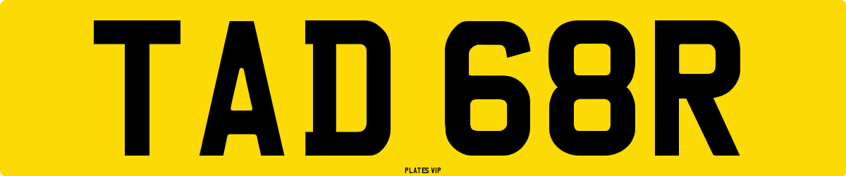 TAD 68R Number Plate