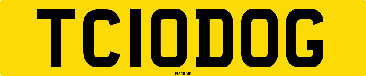 TC 10 DOG Number Plate