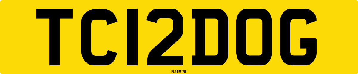 TC 12 DOG Number Plate