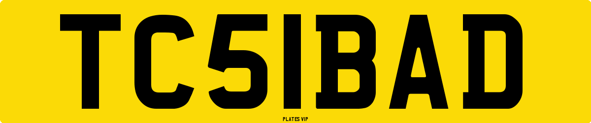 TC 51 BAD Number Plate