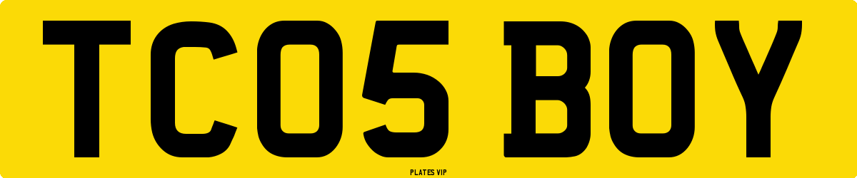 TC05 BOY Number Plate