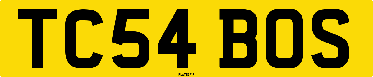 TC54 BOS Number Plate