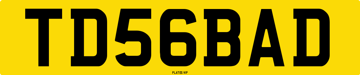 TD 56 BAD Number Plate