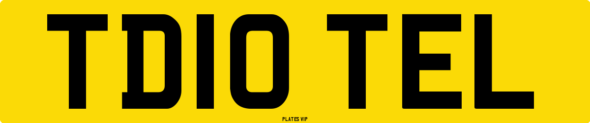 TD10 TEL Number Plate