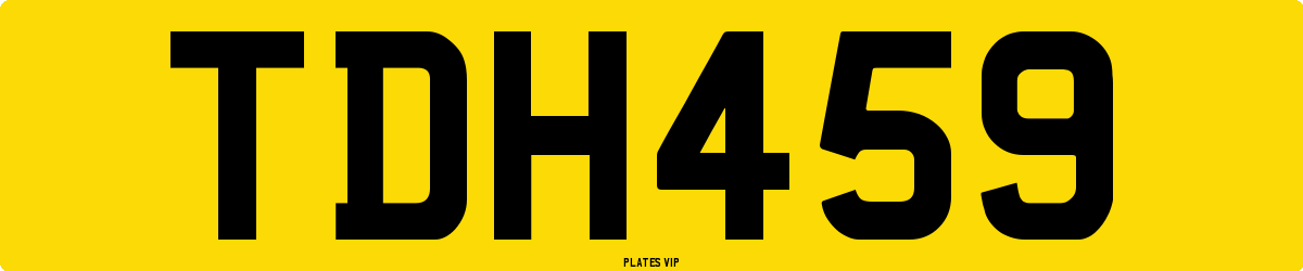 TDH459 Number Plate