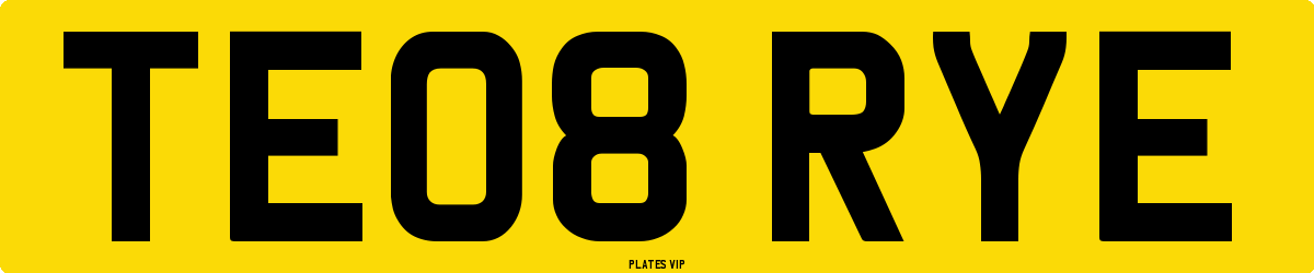 TE08 RYE Number Plate