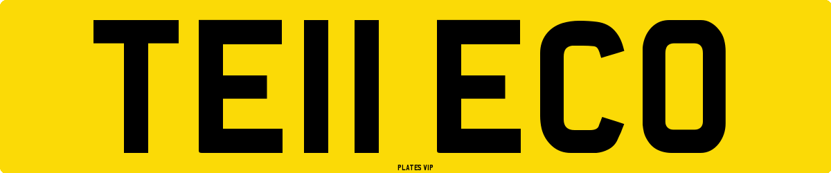 TE11 ECO Number Plate